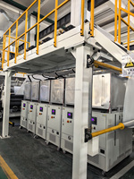 Ligne de production complète clé en main de feuillard HDPE 3D maillé étanche avec contrôle PLC et co-extrusion multicouche par calandrage pour filaments