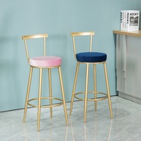 Moderner Luxus-Drehbar stuhl aus Gold leder Nordic Counter Furniture zum Essen mit hohem Küchen hocker und Steht isch
