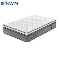 Matelas orthopédique SWP-ME35 - Matelas à ressorts ensachés avec surmatelas moelleux pour soulager la pression