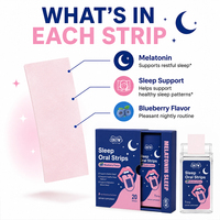 OKTW Marque Privée Bandes Orales de Mélatonine Goût Myrtille pour le Sommeil – Favorise la Relaxation et un Sommeil Réparateur – Complément Alimentaire