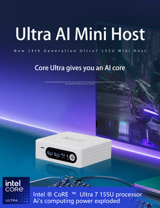 มินิพีซีเกมมิ่งพีซี Ultra7 225H 255H 265H โปรเซสเซอร์ I7 เจนเนอเรชั่น 14 แรม 8GB DDR5 512GB NVMe SSD 11 Pro Wifi6 AI NUC-TX60 มินิพีซี Cor - Product Image 6