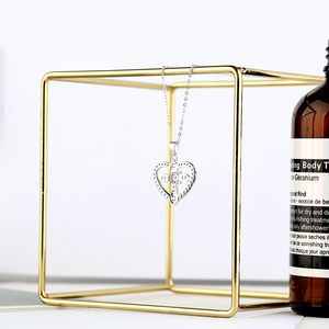 Collar de Plata de Ley 925 con Cruz de Corazón y Circonitas, Diseño de Doble <span class=keywords><strong>Elemento</strong></span>, Joyería Elegante para Regalo, Personalizable - Product Image 2