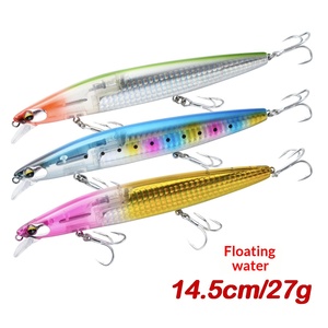 Señuelo de pesca de acero inoxidable de 14.5cm/16cm con escamas brillantes y diseño Crazy Scales, tipo Minnow flotante de lanzamiento largo, universal para <span class=keywords><strong>Bigmouth</strong></span> - Product Image 5