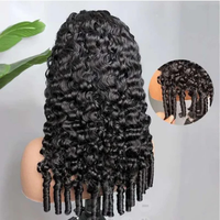 Perruque SDD 250 densité en cheveux bouclés birmans, avec closure HD, extrémités spirales, perruque en cheveux humains sans colle, perruque frontale en dentelle 13x4 pour femmes noires