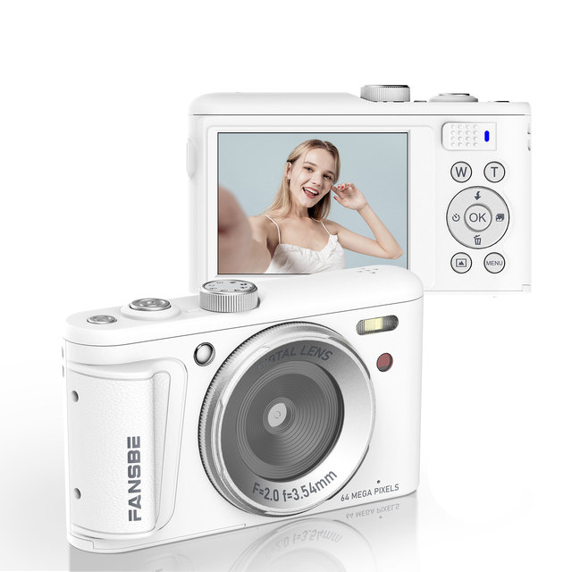 KENUO 18X Zoom CMOS Compact Digital Camera 4K 64MP 2.8" IPS HD LCD Screen Anti-shake Portable Rechargeable Vlogging Camera