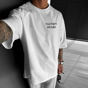 เสื้อยืดทรงบ็อกซี่โอเวอร์ไซส์คุณภาพสูง ปี 2024 เสื้อยืดเนื้อหนาแบบกำหนดเองสำหรับเสื้อ<span class=keywords><strong>เปล่า</strong></span> พิมพ์ลาย<span class=keywords><strong>กราฟ</strong></span>ิก เสื้อยืดผู้ชาย - Product Image 2