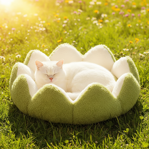 Nuovo Stile 2026: Cuccia Rotonda a Petalo per Cani e Gatti, Ecologica, Morbida, Verde, Portatile, Antiscivolo, per Esterni/Interni, per un Sonno Confortevole - Product Image 4