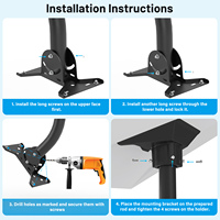 Kit de montage Starlink pour toit plat, base en aluminium, accessoires réglables, adaptateur de poteau, support mural pour Starlink Gen 3