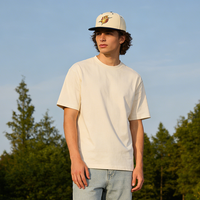 Casquette Snapback Unisexe Personnalisée de Haute Qualité, 6 Panneaux, en Denim Dobby, avec Motif Lettres et Broderie Main, Réglable, Tendance, pour Activités Extérieures et Fêtes