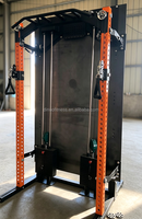 DINUO Rack de musculation mural pliable avec système de poulies en aluminium et pile de poids en acier massif pour salle de sport à domicile
