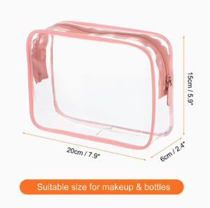 Bolsas de PVC Transparente con Cierre y Logotipo Personalizado, Bolsa Grande para Guardar <span class=keywords><strong>Maquillaje</strong></span>, Organizador de Artículos de Aseo para Mujer, Regalo Promocional - Product Image 6