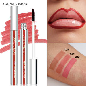 Private Label Cosmetic Red Tube 3 Colors Customize Logo Creamy Lipliner Waterproof Long Lasting Smooth <b>Lip</b> Liner - Product Image 3