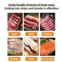 Machine à découper la viande électrique, trancheuse à viande multifonctionnelle, machine à découper la viande en acier inoxydable pour restaurant