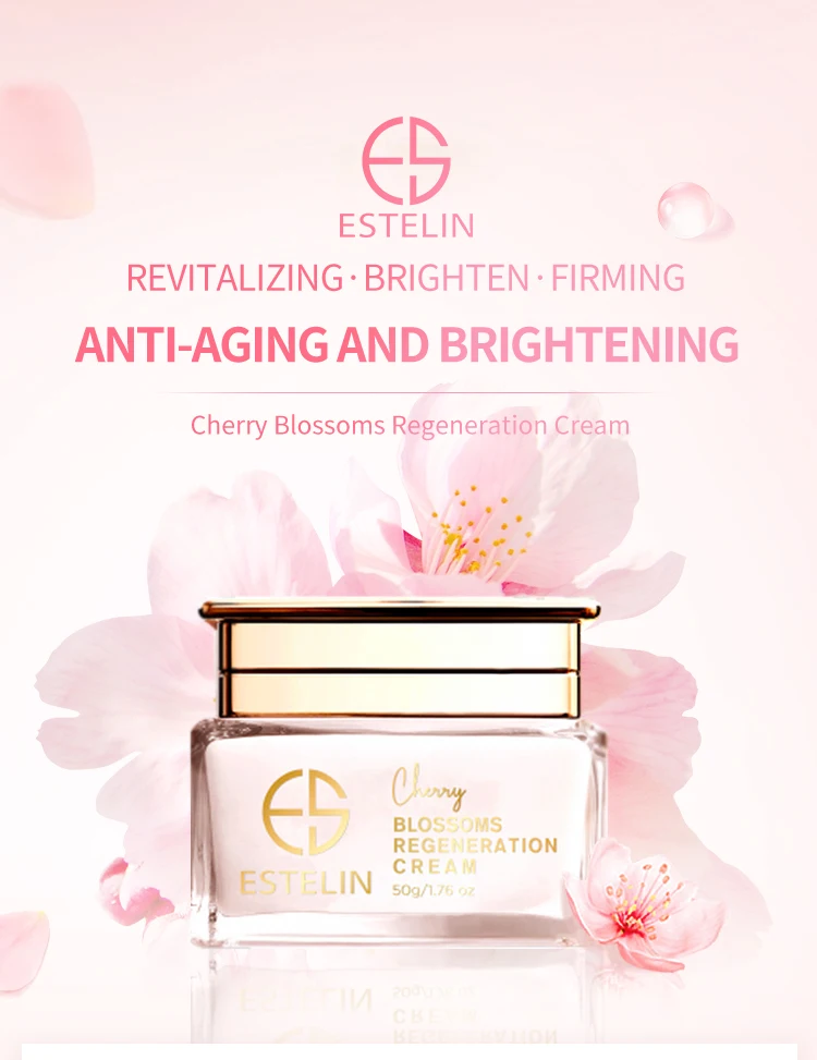 2022 New Coming ESTELIN Cherry Blossoms Regeneration Cream OEM Face Cream