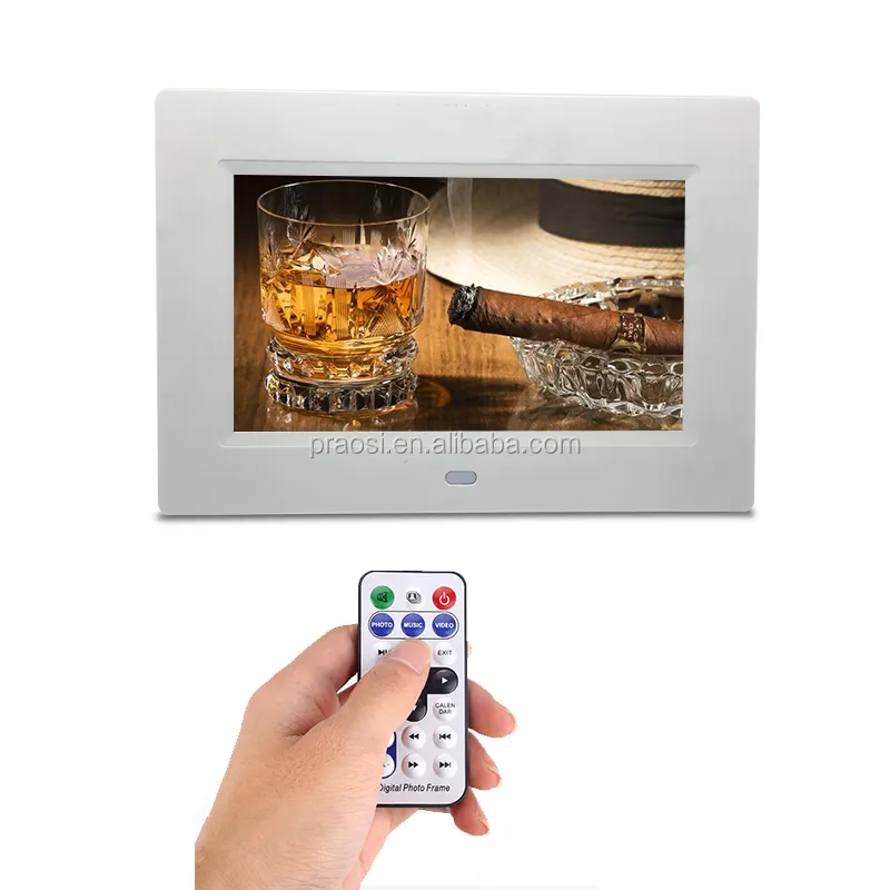 Quadro de vídeo digital com tela de lcd, baixo custo de 7 ", exibição de varejo com lcd para arte em marketing e propaganda