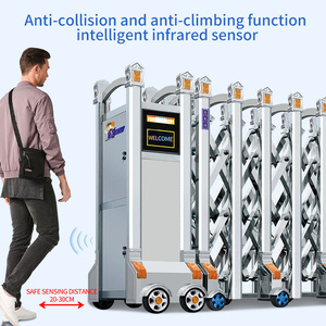 שער נפתח אוטומטי מתקפל עם חיישן בטיחות למלון, בית ספר, מפעל, חוץ - Product Image 3