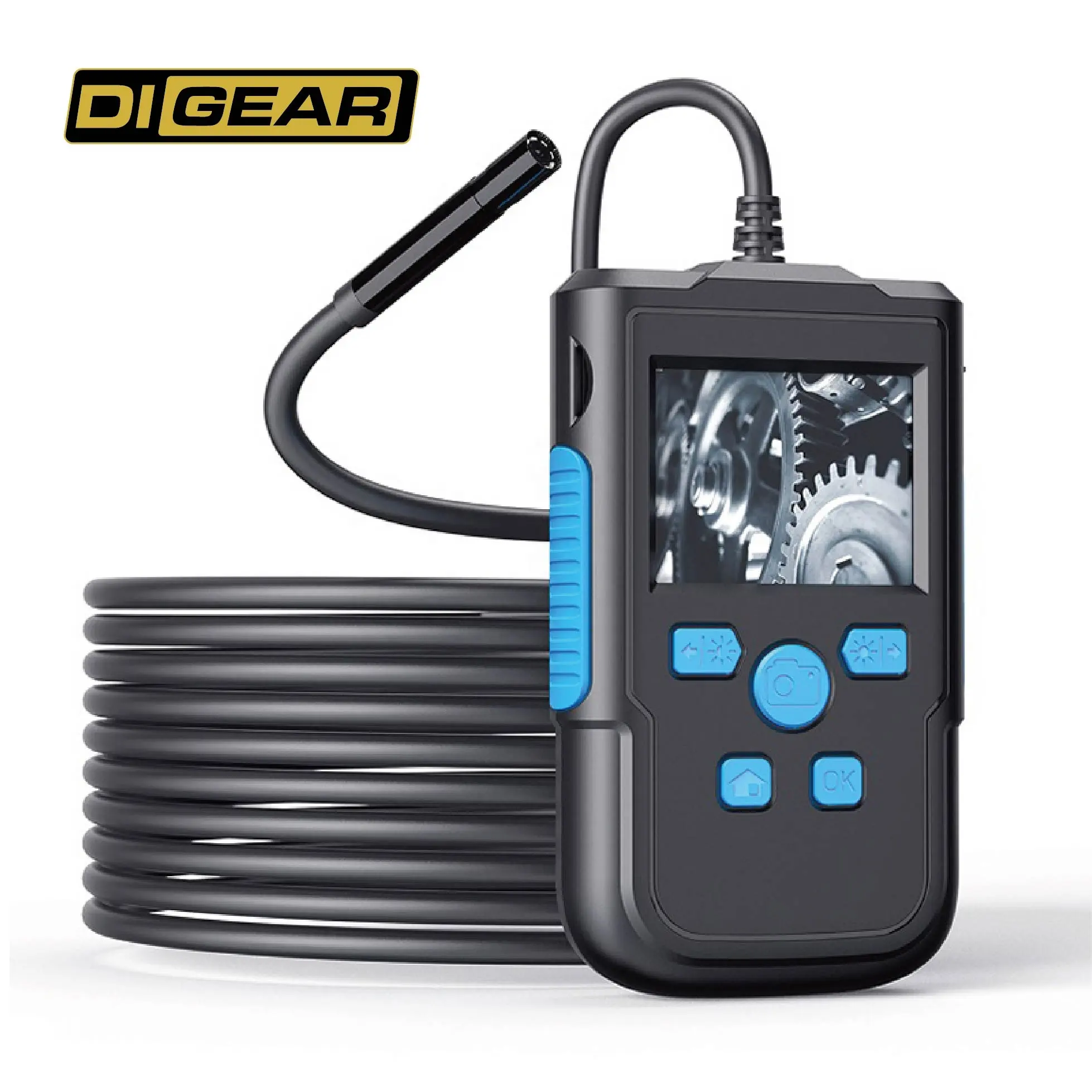 DiGear New 2.4-inch color LCD display with long working time hard Cable 8mm lens Industrial P60 Endoscope Camera