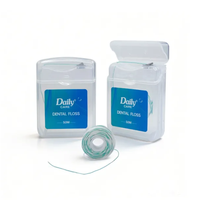 Fil dentaire orthodontique en nylon pour usage domestique, saveur menthe, avec enfile-fil, pour le nettoyage des appareils dentaires, implants et bridges