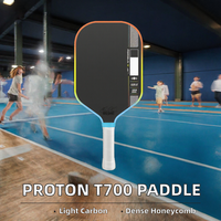 Raquette de pickleball à corps large, zone de frappe surdimensionnée, fibre de carbone 3K, noyau en mousse EVA, contrôle et puissance, forme hybride 16 mm