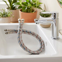 Raccord flexible moderne en acier inoxydable 304 pour robinet d'évier de cuisine, alimentation en eau froide et chaude, tuyau tressé pour salle de bain