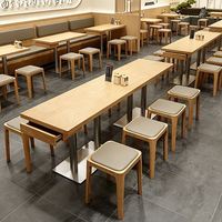 Tables et chaises de restaurant de restauration rapide modernes sur mesure, vente en gros directe d'usine