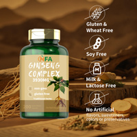 Cápsulas de Ginseng Complejo Premium de Venta Caliente 3930MG Potentes, Sin OGM y Sin Gluten, de Liberación Rápida para una Absorción Veloz