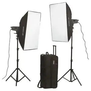 Carré professionnel facile à plier studio de photographie flash softbox portable avec flash speedlite L en forme de support