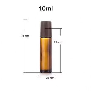 Luxury <b>Perfume</b> Essential Oil Roll-On Glass <b>Bottle</b> <b>5ml</b>/10ml/15ml Amber Color Plastic Cap with Screen Printing Service - Product Image 6