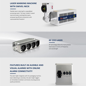 Máquina de fabricación de sellos de goma de alta potencia de 30W, grabadora y cortadora láser de CO2 integrada en línea, marcado láser de CO2 de alta precisión para codificación. - Product Image 3