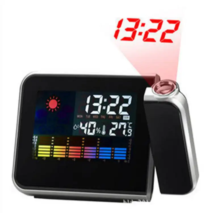 Factory Direct Digital LCD Weather Forecast Alarm Clock hygrometer Weather Station Clock With Projection