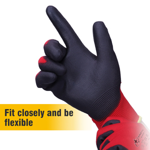 Guantes de Seguridad XINGYU al por Mayor, Certificación CE EN388, Recubrimiento de <span class=keywords><strong>PU</strong></span> de Calibre 13, Guantes de Trabajo Finos y Flexibles para Jardinería, Construcción y Electrónica - Product Image 5