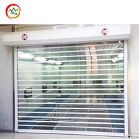 Boutique commerciale/centre commercial/magasin Vision cristal clair porte à volet roulant en plastique Polycarbonate
