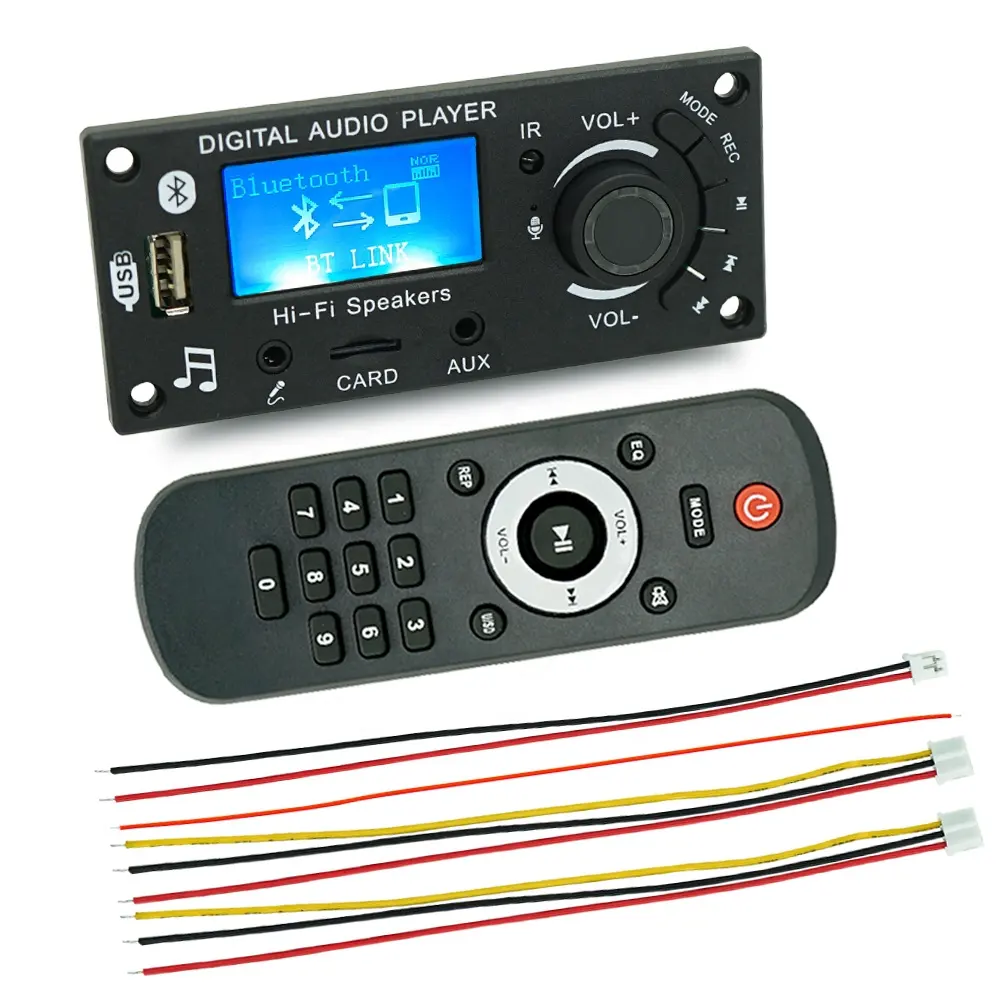 JQ D132BT 2023 Novo MP3 Player Bluetooth Decodificador Placa LCD Tela Módulo De Áudio Com Microfone