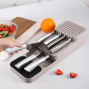 Plateau de rangement en plastique pour couverts, cuillères, fourchettes, design moderne, pour tiroir de cuisine - Product Image 4