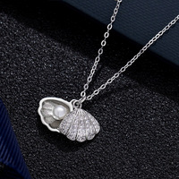 Collier pendentif en imitation perle coquillage, design élégant, style européen et américain