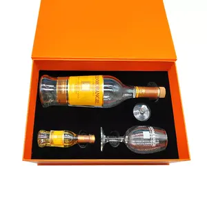 Creative Packing Eco Friendly Paper Box Unbreakable Engraved Wine Glass Whiskey Champagne Flute Gift Box With Inserts