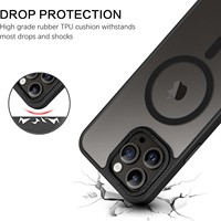 Étui magnétique transparent mat de haute qualité pour iPhone 17 Air 16 15 14 13 12 11 Pro Max, design professionnel original