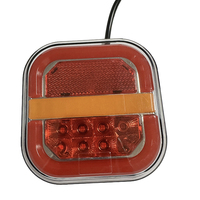 2 pièces Feux arrière LED 4 pouces Gauche Droite, Feu stop, Feu de plaque d'immatriculation, Clignotant 12V 24V OLIVER pour Remorque, Fourgon, Bus, 4x4