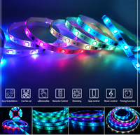 Bande lumineuse Led SMD 5050, 30 diodes/m, étanche, télécommande, rgb, USB, rétro-éclairage de télévision