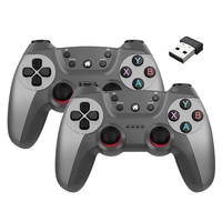 Manette de jeu sans fil double pour Linux/téléphone Android, pour boîte de jeu, stick PC, Smart TV Box, manette de jeu 2.4G