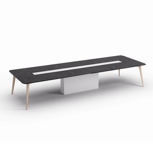 Modern Luxury Design Industrial Supplier Meeting Room Conference Office Furniture Frame <b>Desk</b> Table and Chairs <b>Set</b> Solid Wood - Product Image 3