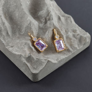 <span class=keywords><strong>M999</strong></span> gufather คุณภาพสูงปราศจากนิกเกิล18K ทองโรเดียมชุบทองแดงเพทายเครื่องประดับทำ DIY ชิ้นส่วนต่างหู10ชิ้น/ล็อต - Product Image 5