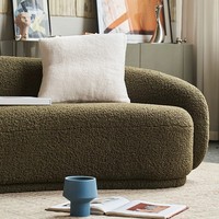 Canapé incurvé moderne en tissu pour le salon, les espaces de réception, les salons de beauté, les magasins de vêtements, les loisirs créatifs et les négociations