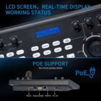 Controlador de Cámara PTZ FEELWORLD KBC10 con Joystick y Control por Teclado, Pantalla LCD, Compatible con PoE para Transmisión en Vivo en Iglesias