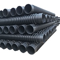 Tuyaux en spirale nervurés en PEHD de Chine pour le drainage des eaux usées souterraines dans les bâtiments, personnalisables par les fabricants