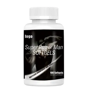 Cápsulas de Softgel Super Power para homens de vendas de marca própria fórmula personalizada OEM