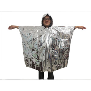 Poncho de Emergencia de Aluminio Impermeable, Equipo de Supervivencia para Exteriores, 1 Persona, Reflectante y Aislante - Product Image 4
