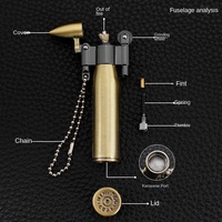 Briquet en métal au kérosène au design moderne HY677 avec petite meule pour les cadeaux d'affaires en gros