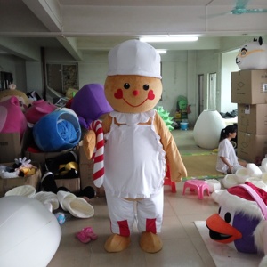 Efun MOQ 1 pieza profesional personalizado <span class=keywords><strong>Gingerbread</strong></span> <span class=keywords><strong>Man</strong></span> mascota disfraces Navidad tema personaje disfraz para la venta - Product Image 1