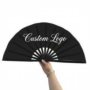 Abanico de Kung Fu Tradicional Extra Grande de 33 cm con Logotipo Personalizado al por Mayor, Abanico de Artes Marciales Plegable, Publicitario y Promocional - Product Image 1